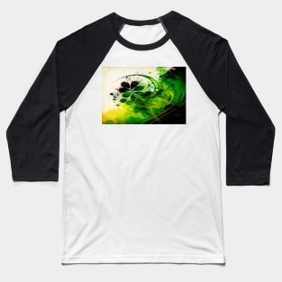 St Patricks Day Artwork - Green abstract artwork Baseball T-Shirt